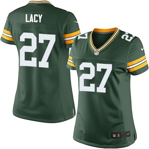 Women's Elite Eddie Lacy Nike Jersey Green Home - #27 NFL Green Bay Packers